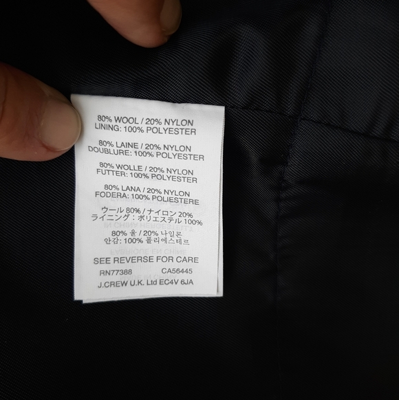 J. Crew Melton Wool Coat Black Size 2 - Picture 6 of 7